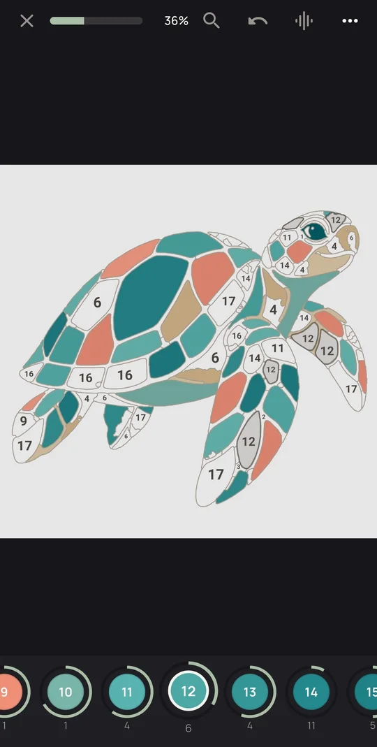 App screenshot: Color by number